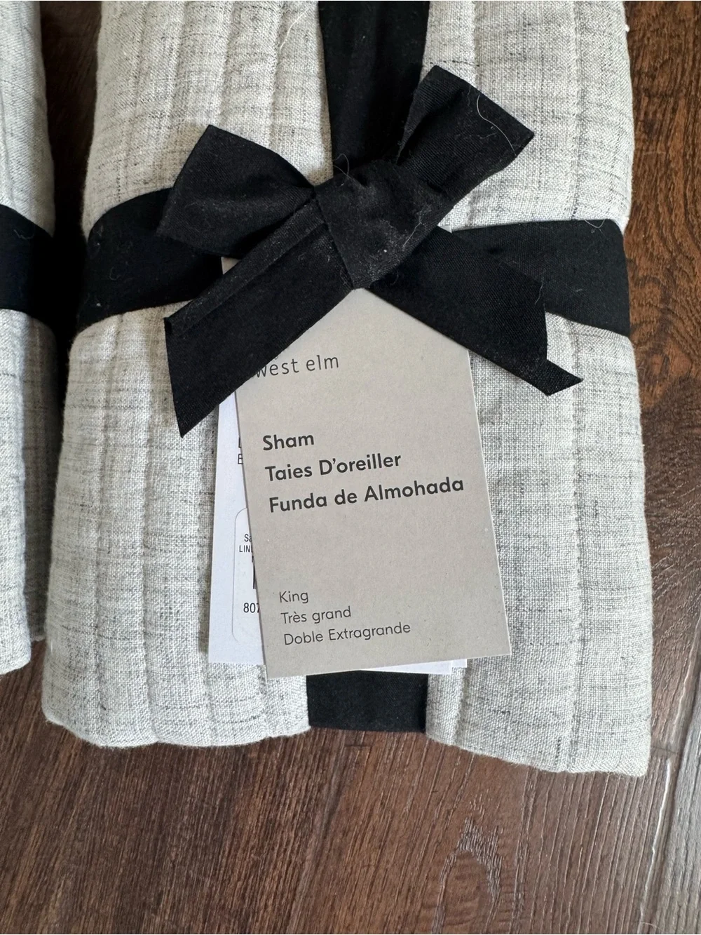 West Elm Flax Linen King Sham Pair Set of 2 in Natural